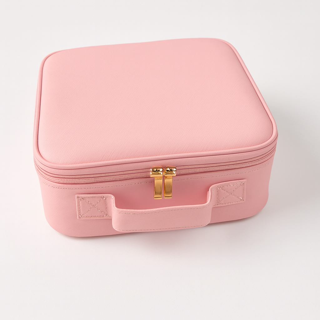 👜 Cosmetiquero con Luz LED y Espejo – Organizador Premium de Maquillaje