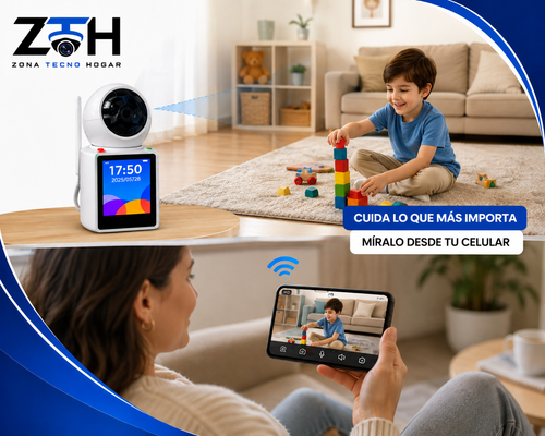 Monitor para Bebé con Cámara WiFi y Pantalla | Control desde Celular y Audio Bidireccional