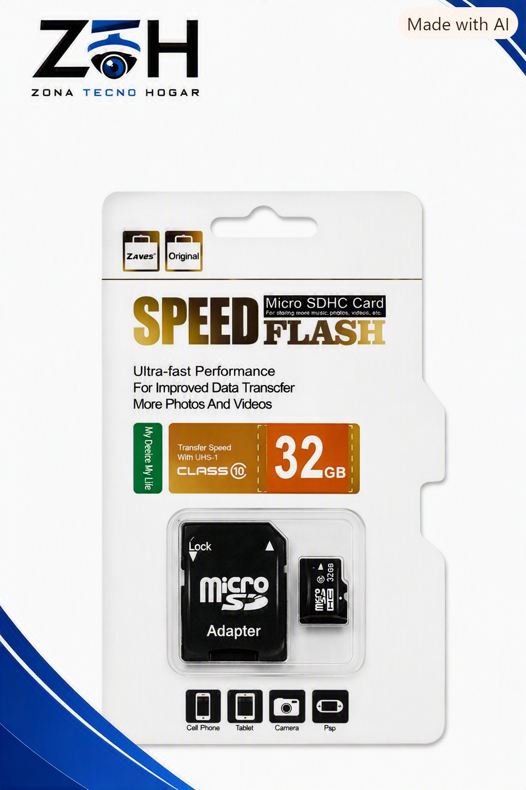 Tarjeta Micro SD 32GB para Cámaras de Seguridad WiFi
