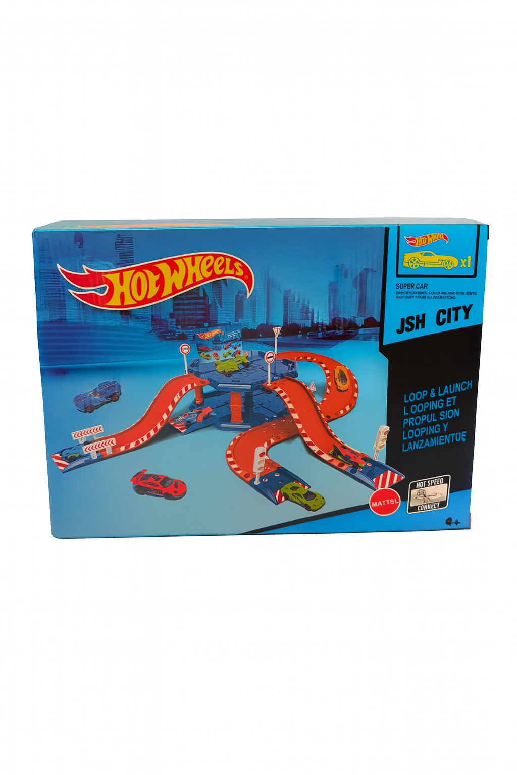 Pista de Autos Tipo Hot Wheels con Rampa y Curvas – Diversión a Toda Velocidad