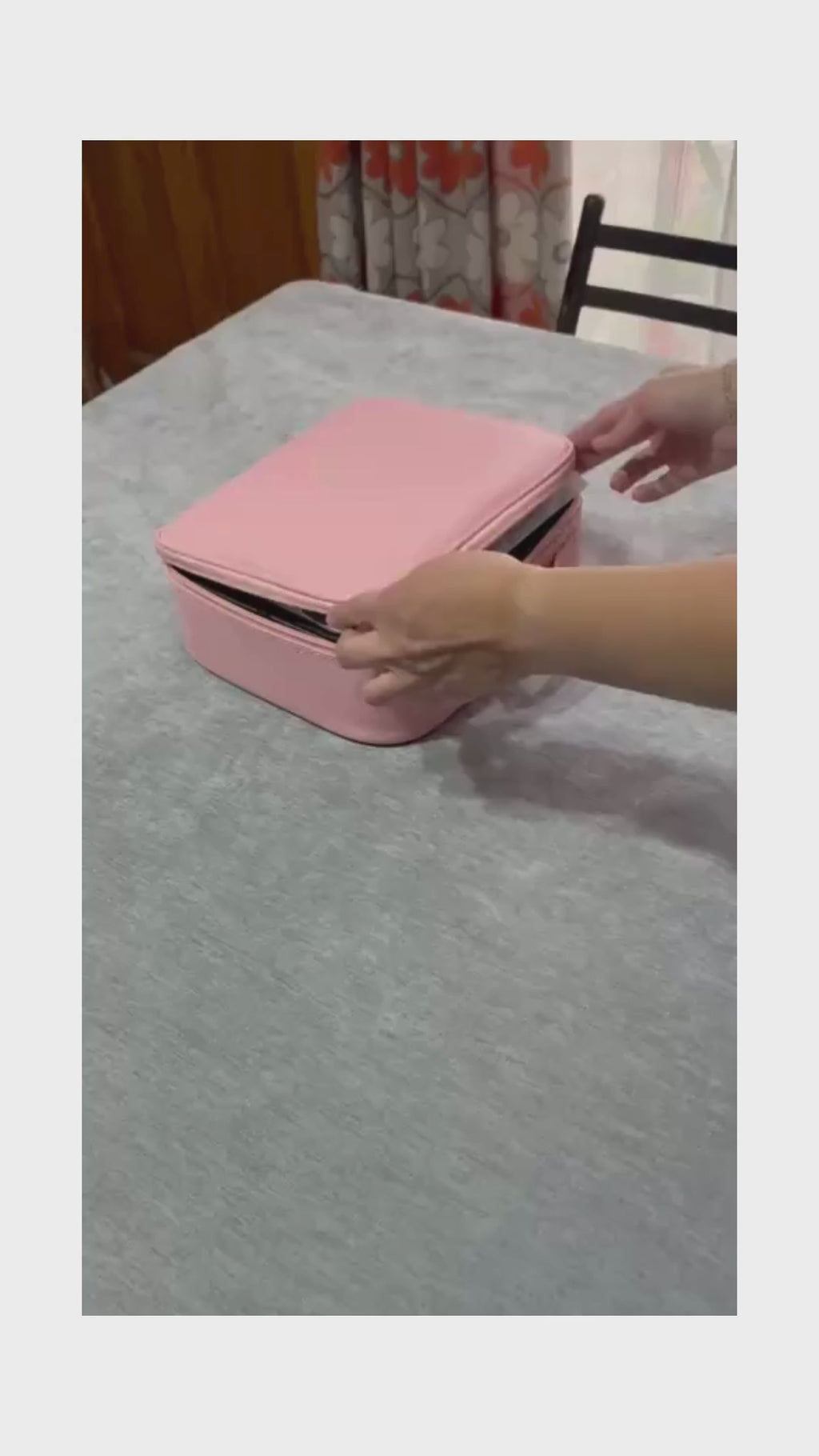 👜 Cosmetiquero con Luz LED y Espejo – Organizador Premium de Maquillaje