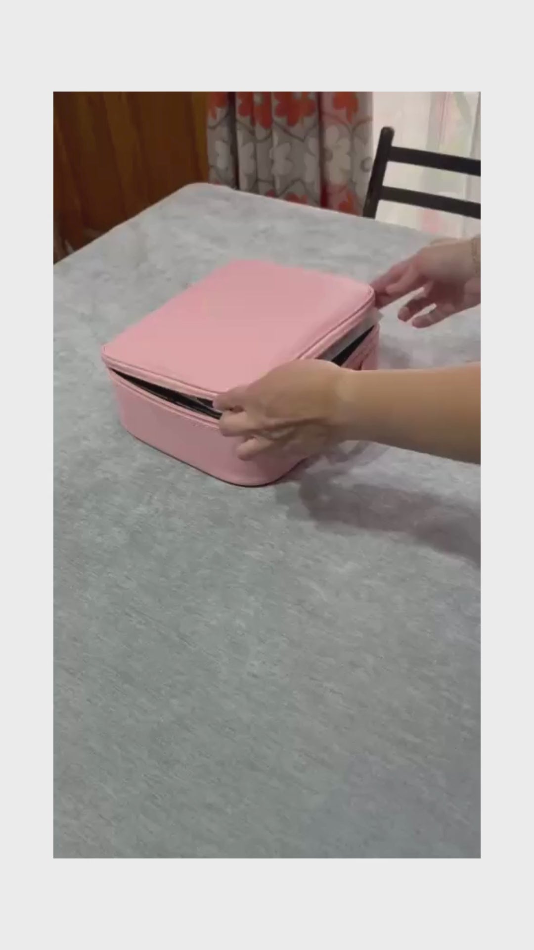 👜 Cosmetiquero con Luz LED y Espejo – Organizador Premium de Maquillaje