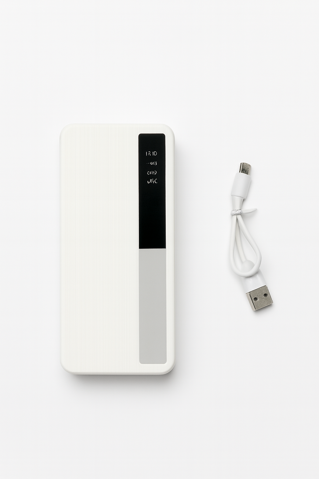 PowerBank 20.000 mAh – Blanca | Carga rápida y multi-entrada con linterna integrada